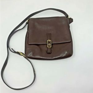 Coach Vintage Brown Leather Crossbody Purse 9592
